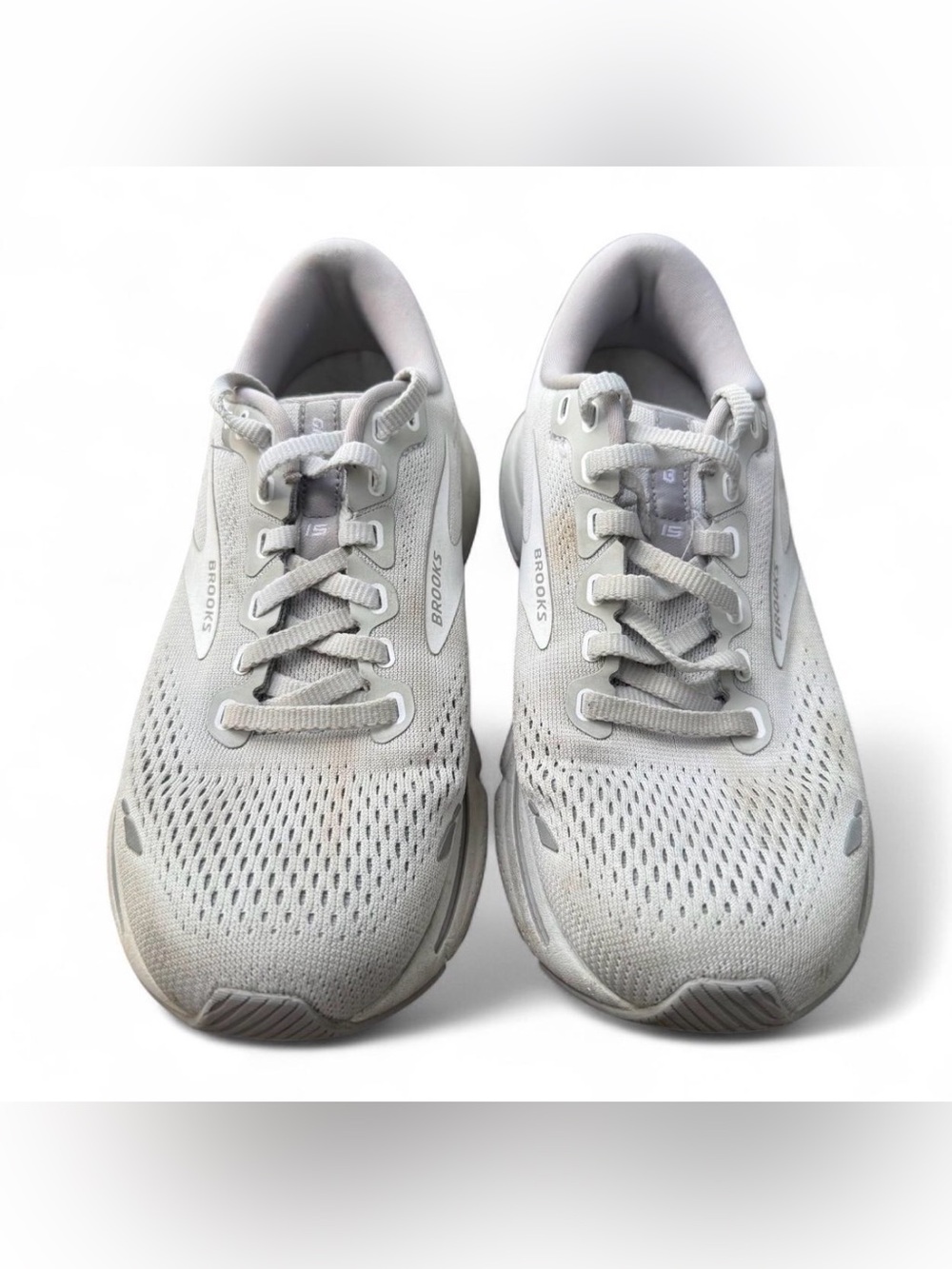 Brooks Ghost 15 Womens 6 B Gray Running Walking Sneakers - Picture 5 of 9